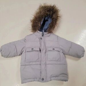 Zara grey winter puffer jacket kids 12 - 18